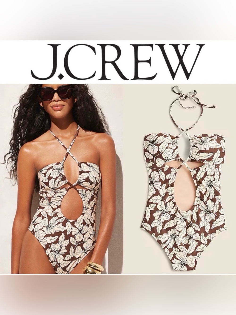 J. Crew Cutout One Piece Swimsuit